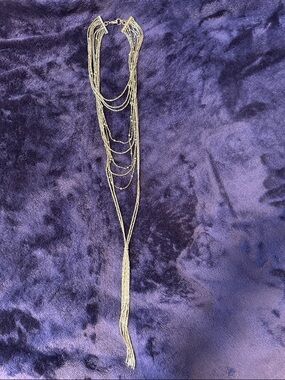 Multi-Strand Gold Tassel Necklace - Women Jewelry